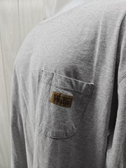 Walls Work Wear Men XXL Pocket Tshirt Long Sleeve Cotton Blend Gray