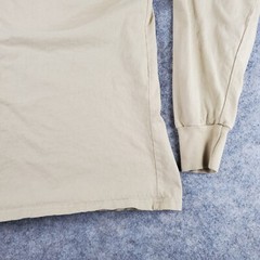 Rothco Shirt Men Medium Beige Crew Neck Long Sleeve Stretch Pullover 100% Cotton