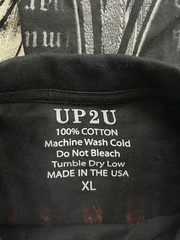 UP2U NEW T Shirt Gothic Wings Graphic Grunge Cross XL AOP Red Buckle USA Tribal