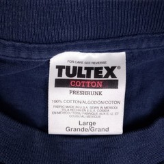 Vintage Tultex Duh Graphic T-Shirt Mens Large Navy Blue Cotton Short Sleeve Tee