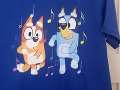 Dancing Bluey & Bingo Classic T-Shirt Size Large
