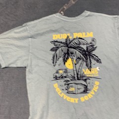 Vans Dual Palm Delivery Service T Shirt Mens Medium Gray Crew Neck Classic Fit