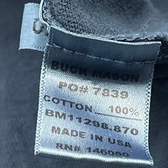 Buck Mason T-Shirt Men’s Small Dark Blue Wash Toughknit Pocket Crew Tee USA Made