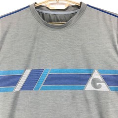 Gerry Men’s XL Long Sleeve Sun Protection T-Shirt Gray Blue Poly Blend Pullover