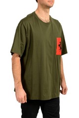 Scuderia Ferrari Men’s Olive Label Pocket Short Sleeve T-Shirt US 2XL IT 56