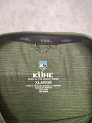 Kuhl Engineered Krew TShirt Mens XL Green Wicking UPF Breathable Outdoor Hiking