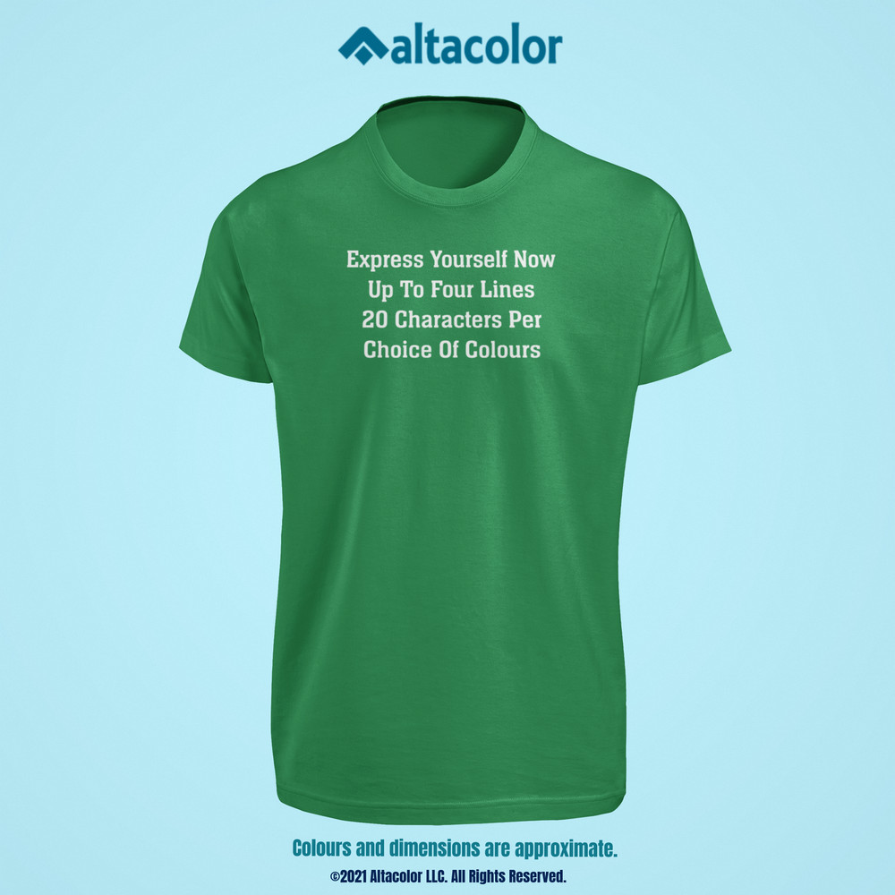 Custom Text T-Shirt Text *Choice of Fonts* *Quality Tees* *FREE Shipping*