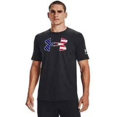 Under Armour Shirt Men’s Black UA Freedom Flag Big Logo USA sz Small NWT $30
