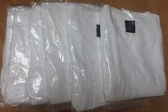 Men T-Shirts White Short Sleeve 4XL 6 Pc 100 Cotton Economical Import work wear