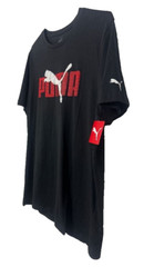 Puma Short-Sleeve Logo-Graphic T-Shirt in Black-Large