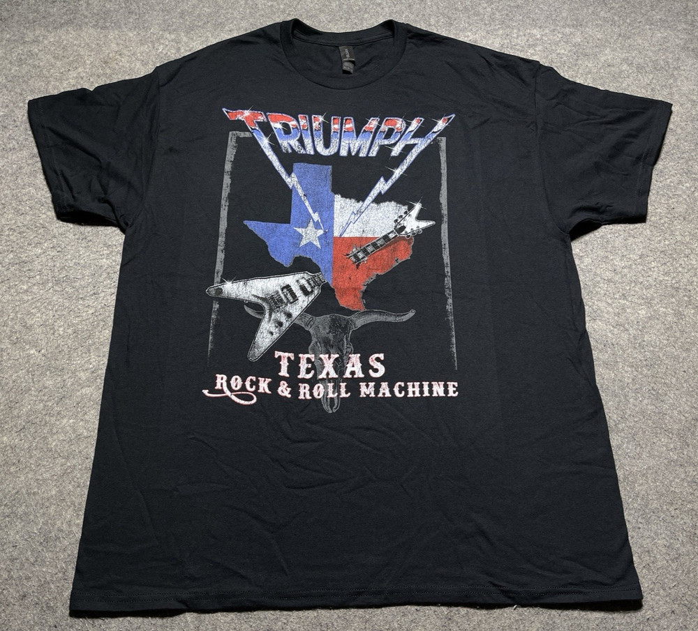 NEW TRIUMPH TEXAS Reloaded 2026 3 Nights Concert Tour XL Blk Rock N Roll Shirt