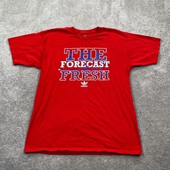 Adidas Originals Men’s The Forecast Is Fresh Graphics Logo T-Shirt Size L Red