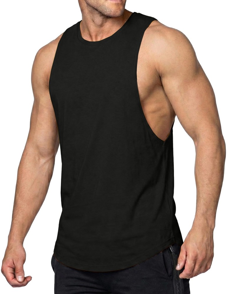 Tank Tops Men Bodybuilding Gym Shirts Cotton Lightweight Sleeveless Athletic …