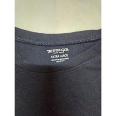 True Religion Black Short Sleeve Tee with Metallic Accent size XL