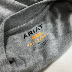New ARIAT Men’s Rebar Cotton Strong Graphic T-Shirt Gray Long Sleeve Size M