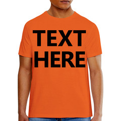 Hanes 5180 Men’s T-Shirt – Custom Print – Add Any Text – Personalized Tee