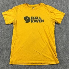 Fjallraven T-Shirt Mens M Yellow Logo Graphic Short Sleeve Outdoor Gorpcore