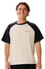 Rip Curl Inner Visions Flogged Men’s Short Sleeve T-Shirt – Black / White – New