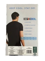 32 DEGREES COOL MEN’S 3 PACK SHORT SLEEVE CREW NECK SHIRT