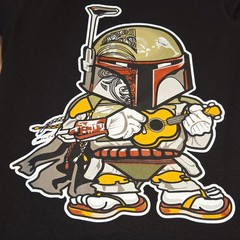 Shaka Active Men’s S Black Star Wars Boba Fett Graphic Crew T-Shirt Size S 64