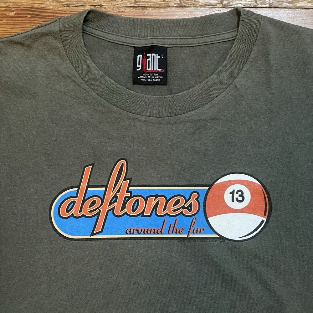 Vintage 90s Deftones Shirt Size Large Band Tour Nu Metal Rap Rock Around The Fur
