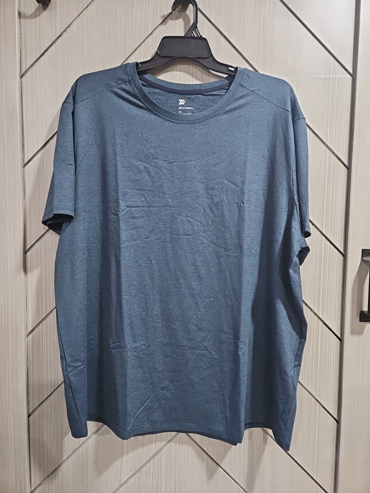 All In Motion Men’s Blue Soft Stretch TShirt Size 3XL