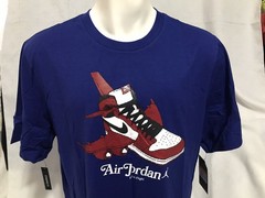 Nike Air Jordan Retro 1 OG FIRST IN FLIGHT CHICAGO J’s Blue Men’s T-Shirt L,XL