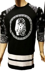 authentic Private Label Tyga Last Kings T-shirt Bandana Raglan Baseball Tee
