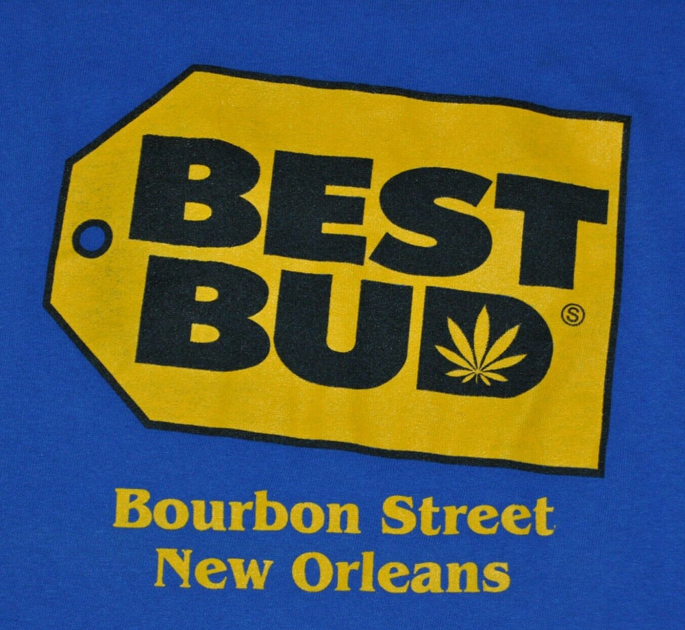t-shirt 2xlarge best bud marijuana pot new orleans 26.5 inches pit 2 pit