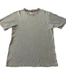 Tommy Hilfiger TH Crew Neck Tee T-shirt Short Sleeve Top Gray Men Medium M