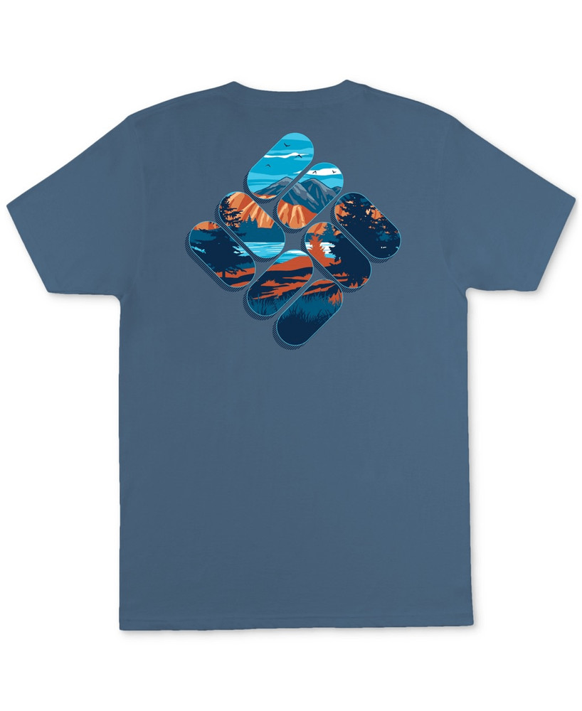 Columbia Mens Crewneck Logo Graphic T-Shirt Size S