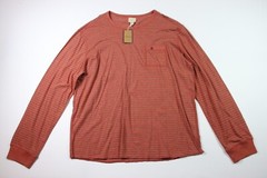 G.H. BASS & CO. New Men’s Pullover Crew Neck Long Sleeve Shirt Orange XXL