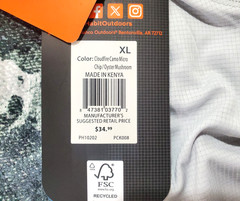 Habit Mens XL Summit View Hooded UPF 50+ Performance Layer Cloudfire Camo NWT