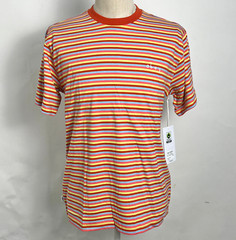 Obey Men’s Knit T-Shirt Tribute Burnt Orange/Multi Size M NWT Shepard Fairey
