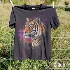Retro Tiger Face Comfort Tee Jungle Wildlife Animal Big Cat