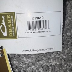 Drake Waterfowl Long Sleeve Pocket T-Shirt Men Circle Mallard Graphic Tan XL NEW