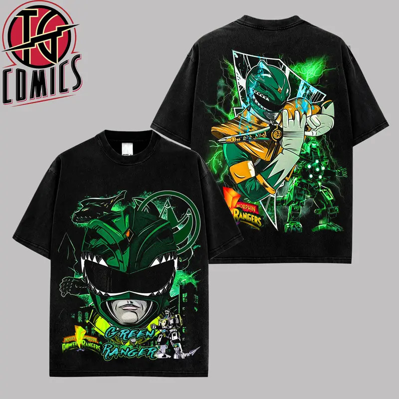 Vintage Green Ranger – Power Rangers Graphic Premium Cotton T-Shirt Made In US