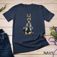 Watercolor Portrait Doberman Pinscher For Dog Owners Unisex T-shirt