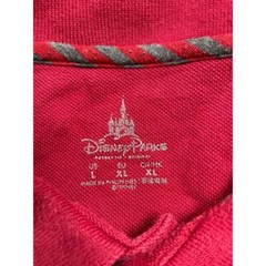 Disney Park Men’s Red T-Shirt Short Sleeve Collared Neck Size L