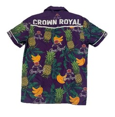 CROWN ROYAL Size S Mens s/s button up tropical pattern shirt Hawaiian Shirt