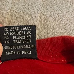 Vintage Peru PoloTran’s Te Amo Siempre Contigo Red Graphic T-Shirt Mens Medium