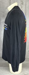 Adidas Long Sleeve Shirt Black Rainbow Graphic Logo Chest 39” Length 27” Mens M