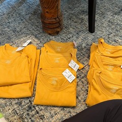 NWT J. Crew Men’s Dried Saffron Gold Washed Jersey Crewneck Tee – SIZE LARGE