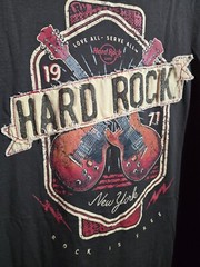 Hard Rock Cafe T-Shirt New York Men’s Size Large Grey Rock & Roll Tee Shirt