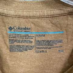 Columbia T-Shirt Mens Medium Brown Stretch Sportswear Academia Travel Workwear
