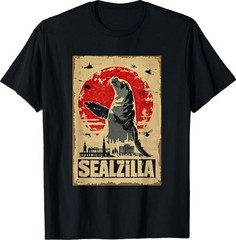 Sealzilla Funny Seal Birthday Ocean Animal Lover T-Shirt