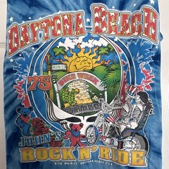 Colortone Daytona Beach Bike Week Tie-Dye Blue Sleeveless T-Shirt Men’s XL