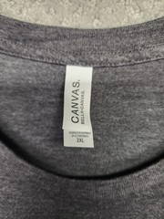 Bella + Canvas Shirt Mens 2XL Gray Black Pocket Tee Short Sleeve Casual