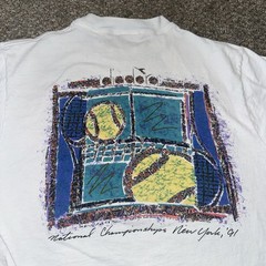 Vintage Diadora Tennis National Championships New York 1991 T Shirt Large