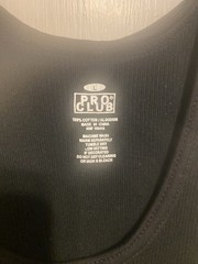 Pro Club (2 pack) of Men’s Tank Tops Cotton Ribbed Black Slim SIze Large NWOT